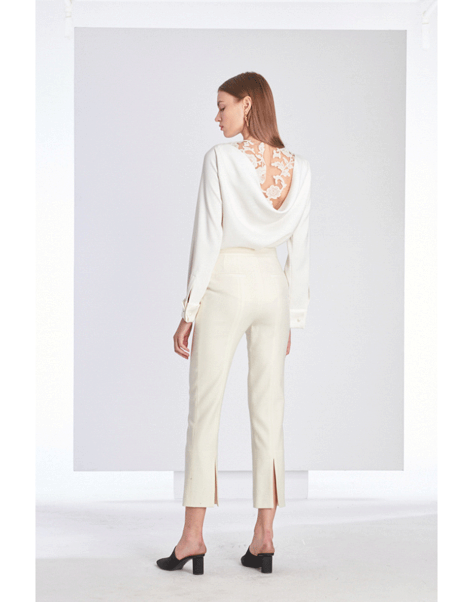 OSCAR DE LA RENTA-Lace Blouse-