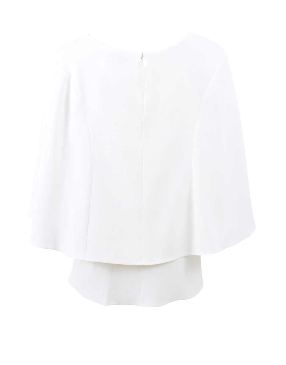 OSCAR DE LA RENTA-Cotton Pique Cape Blouse-