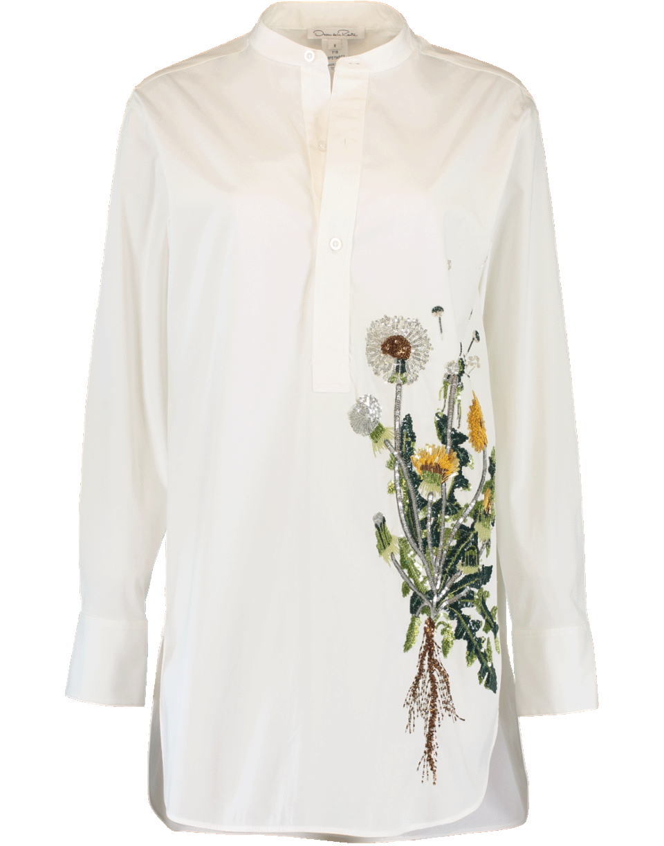 OSCAR DE LA RENTA-Sequin Embellished Blouse-