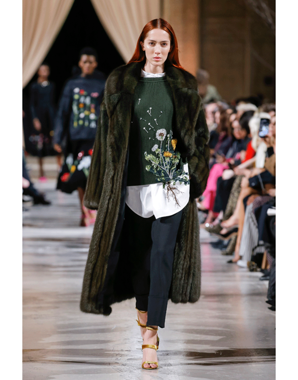 OSCAR DE LA RENTA-Sequin Embellished Blouse-
