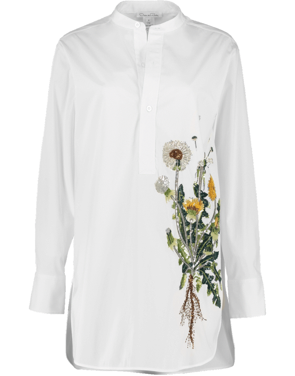 OSCAR DE LA RENTA-Sequin Embellished Blouse-