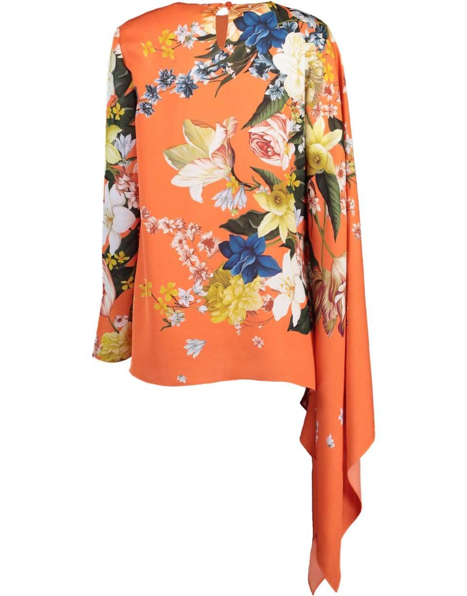 OSCAR DE LA RENTA-Silk Twill Printed Blouse-