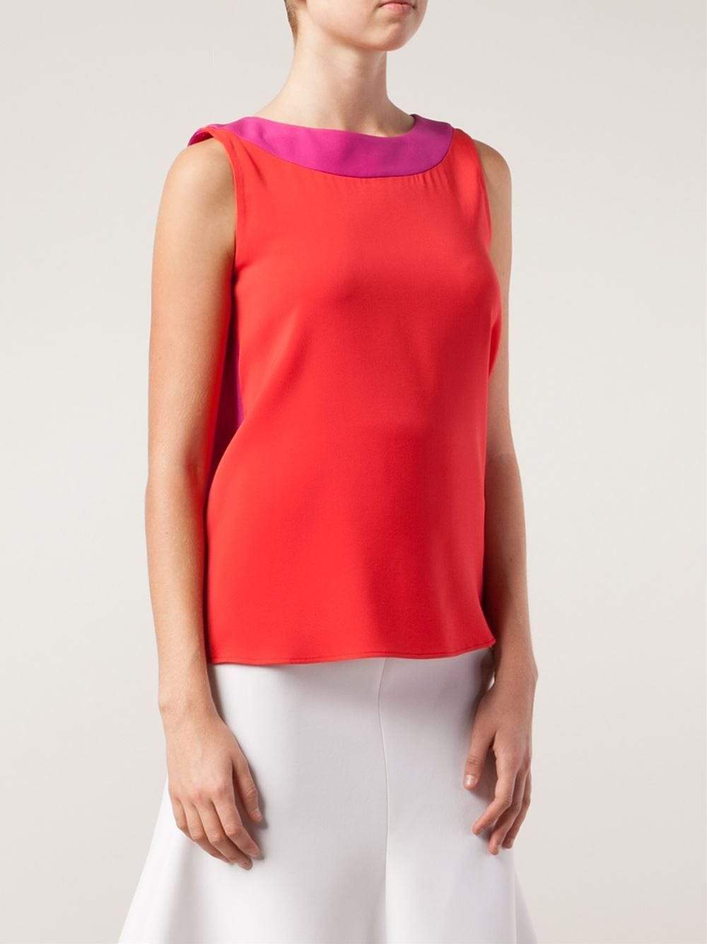 OSCAR DE LA RENTA-Tie Back Blouse-