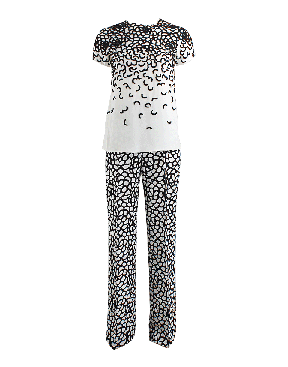 OSCAR DE LA RENTA-High Neck Sequin Blouse-