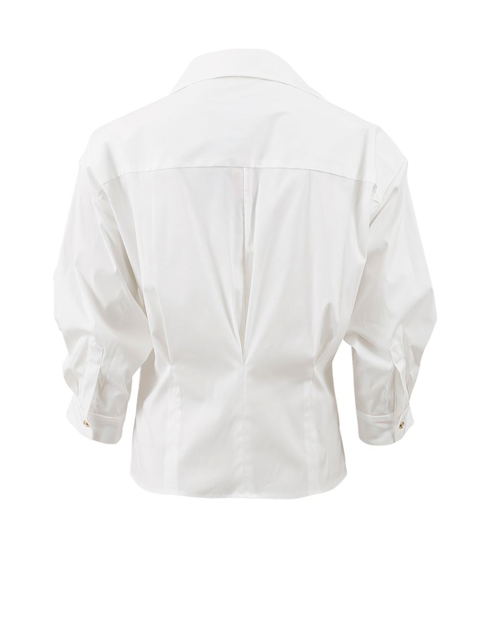 OSCAR DE LA RENTA-Drop Shoulder Draped Blouse-