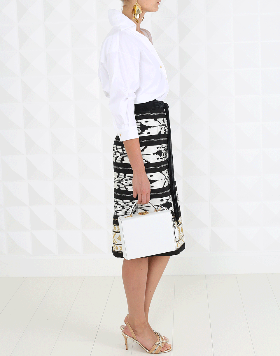 OSCAR DE LA RENTA-Drop Shoulder Draped Blouse-