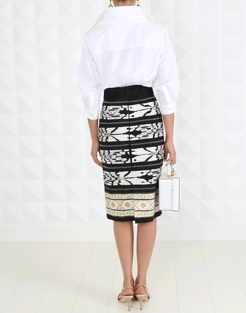 OSCAR DE LA RENTA-Drop Shoulder Draped Blouse-