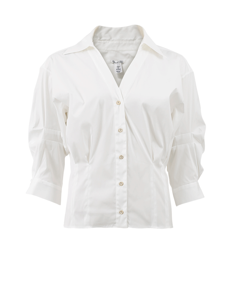 OSCAR DE LA RENTA-Drop Shoulder Draped Blouse-