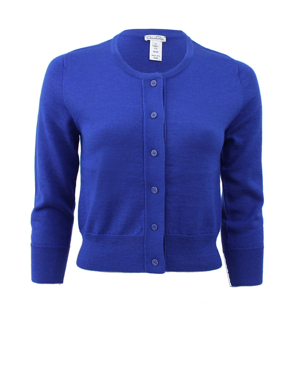 OSCAR DE LA RENTA-Classic Cropped Cardigan-