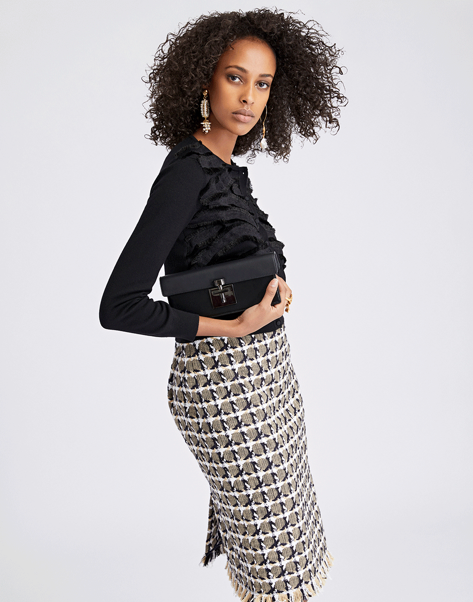 OSCAR DE LA RENTA-Zebra Embroidered Merino Cardigan-