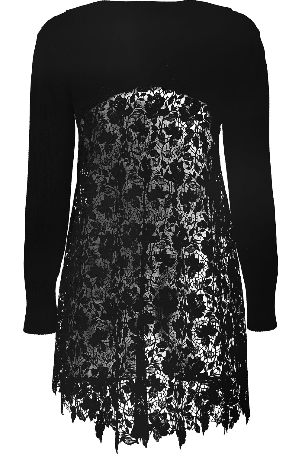 OSCAR DE LA RENTA-Gardenia Guipure Long Cardigan-