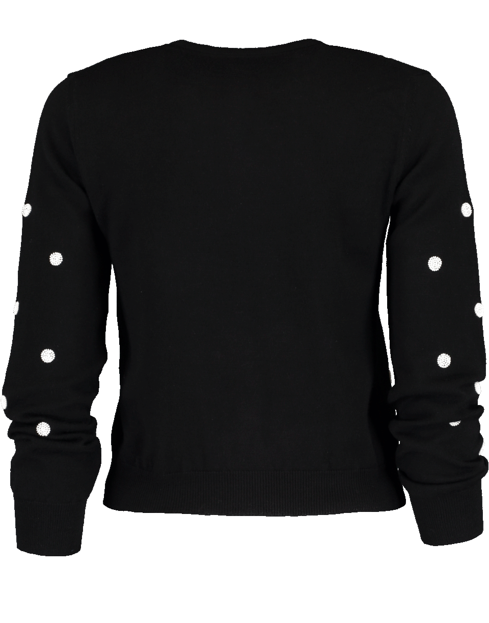 OSCAR DE LA RENTA-Sequined Polka Dot Cardigan-