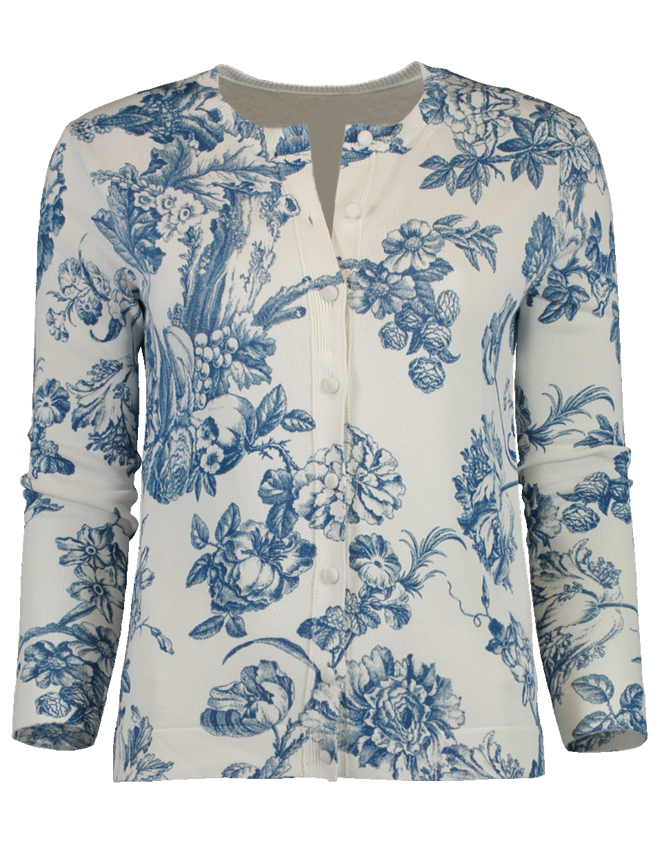 OSCAR DE LA RENTA-Printed Cardigan-