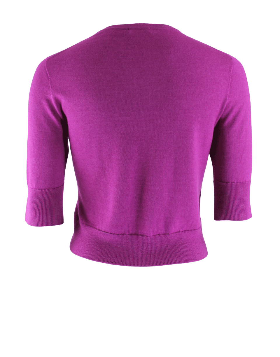 OSCAR DE LA RENTA-Cashmere Crop Cardigan-