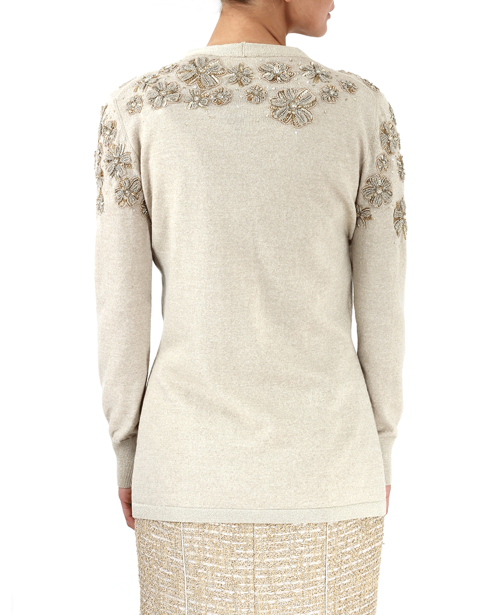 OSCAR DE LA RENTA-Beaded Cardigan-