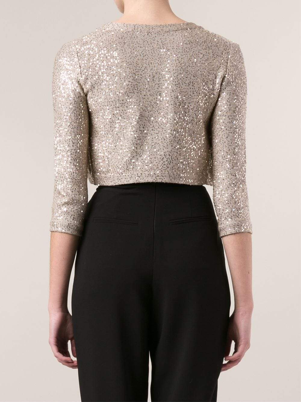OSCAR DE LA RENTA-Sequin Bolero-