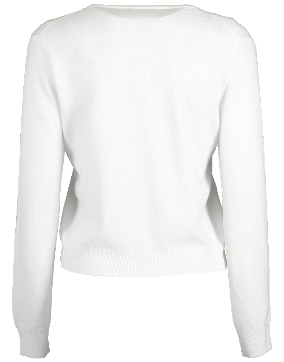 OSCAR DE LA RENTA-Cropped Embroidered Cardigan-