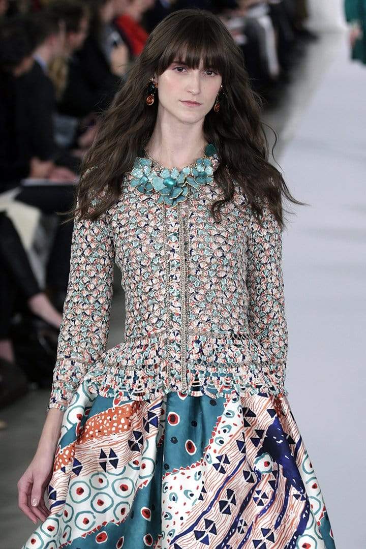 OSCAR DE LA RENTA-Quarter Sleeve Jewelneck Cardigan-MUL.TI