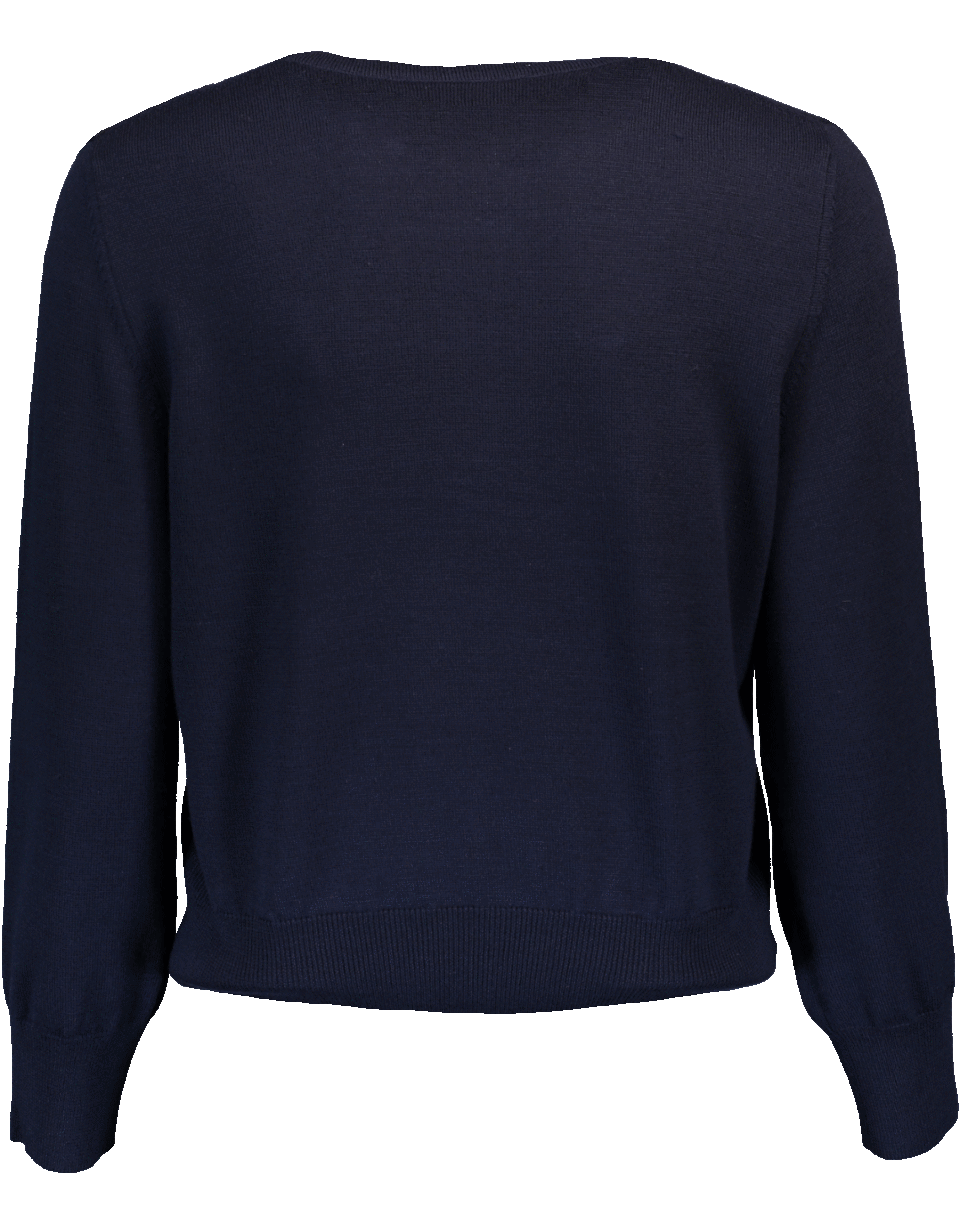 OSCAR DE LA RENTA-Graphic Leaves Cardigan-