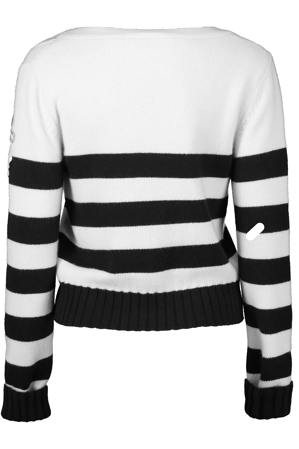 OSCAR DE LA RENTA-Orchid Threadwork Striped Cardigan-