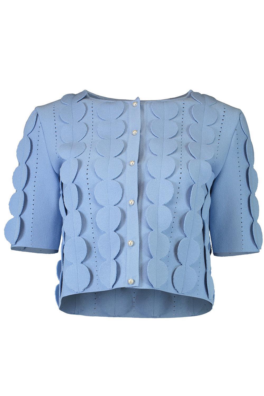 Short Sleeve 3d Circle Cardigan
