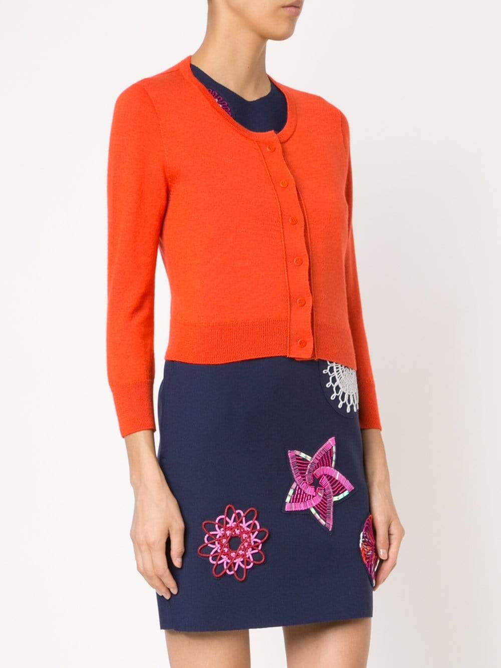 OSCAR DE LA RENTA-Cropped Cardigan-