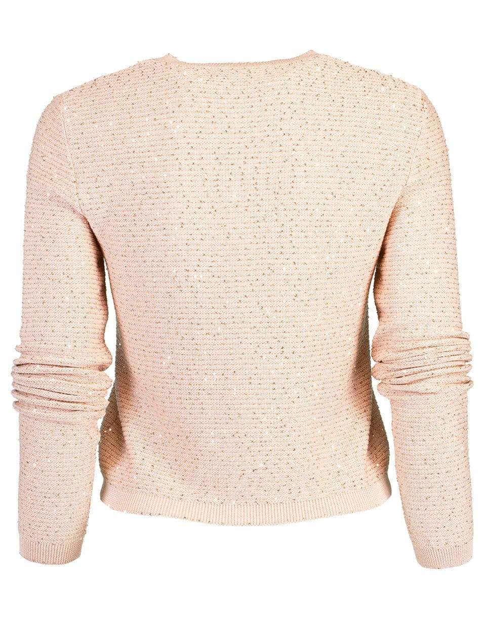 OSCAR DE LA RENTA-Paillette Crop Cardigan-PINK