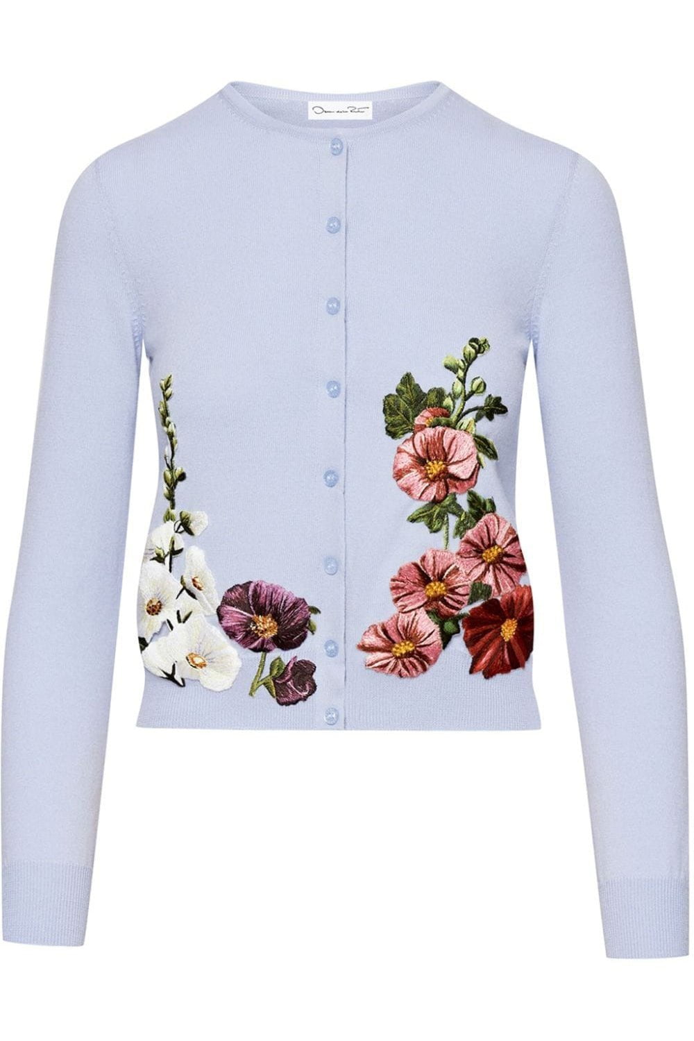 OSCAR DE LA RENTA-Threadwork Embroidered Caridgan-