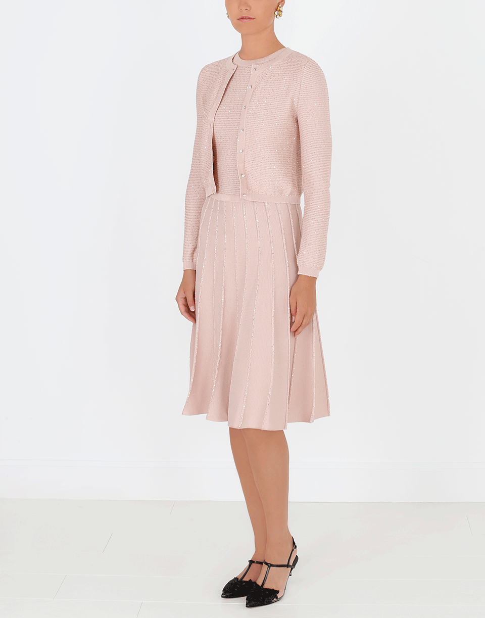 OSCAR DE LA RENTA-Cropped Sequin Cardigan-