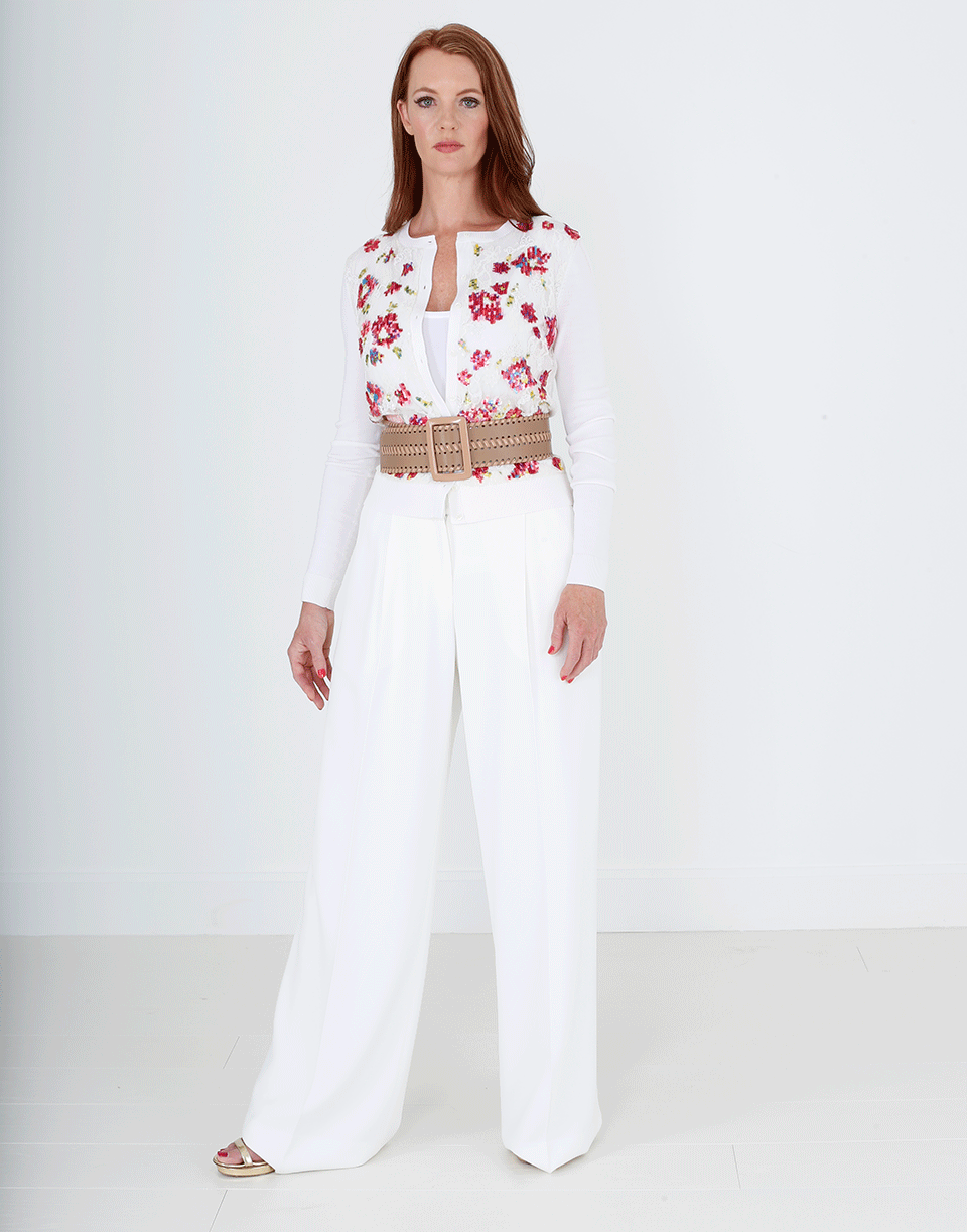 OSCAR DE LA RENTA-Embroidered Cardigan-