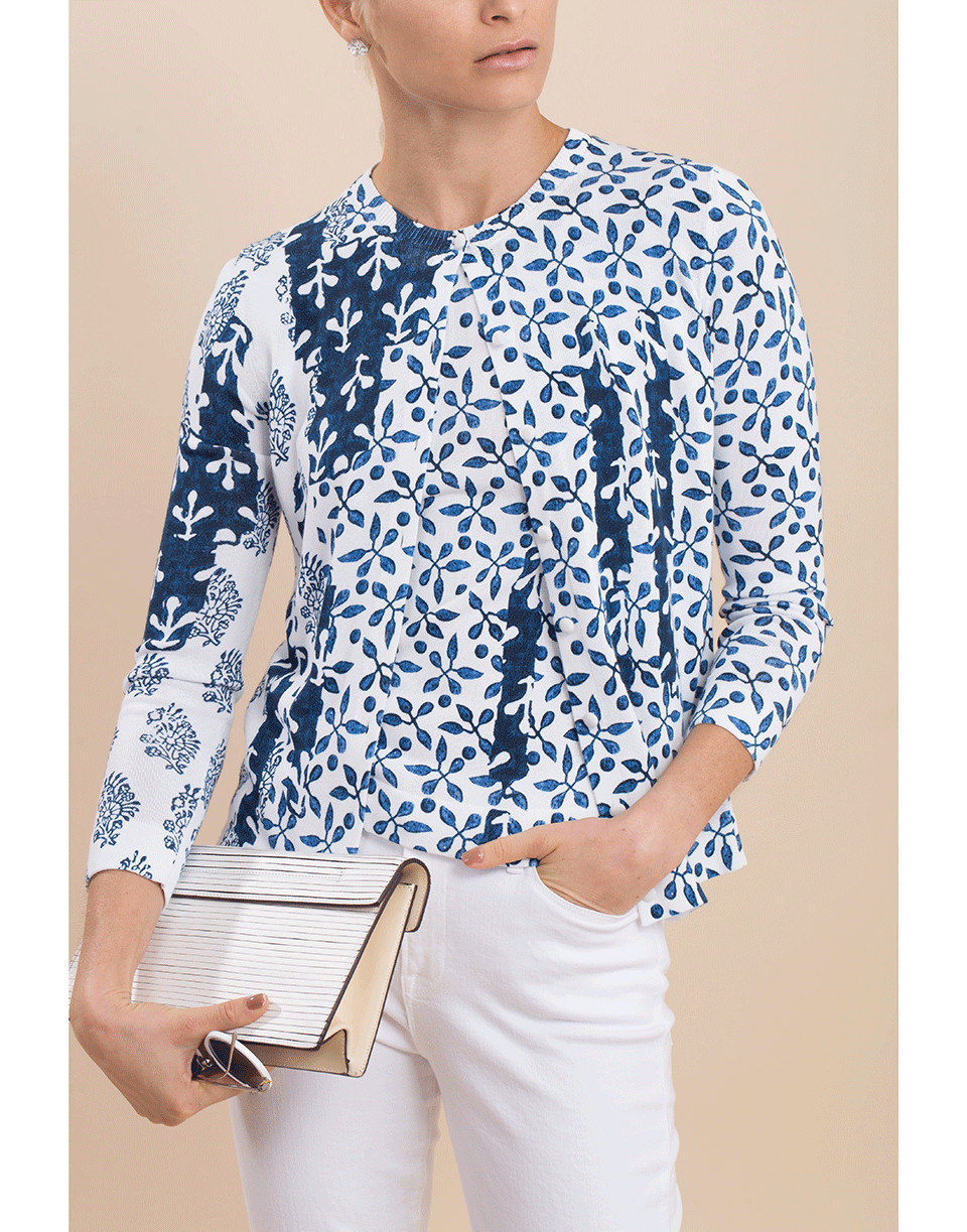 OSCAR DE LA RENTA-Patchwork Cardigan-