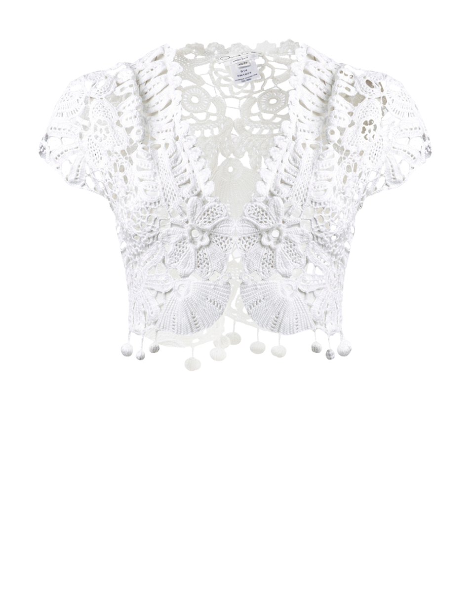 OSCAR DE LA RENTA-Pom Pom Trim Bolero-