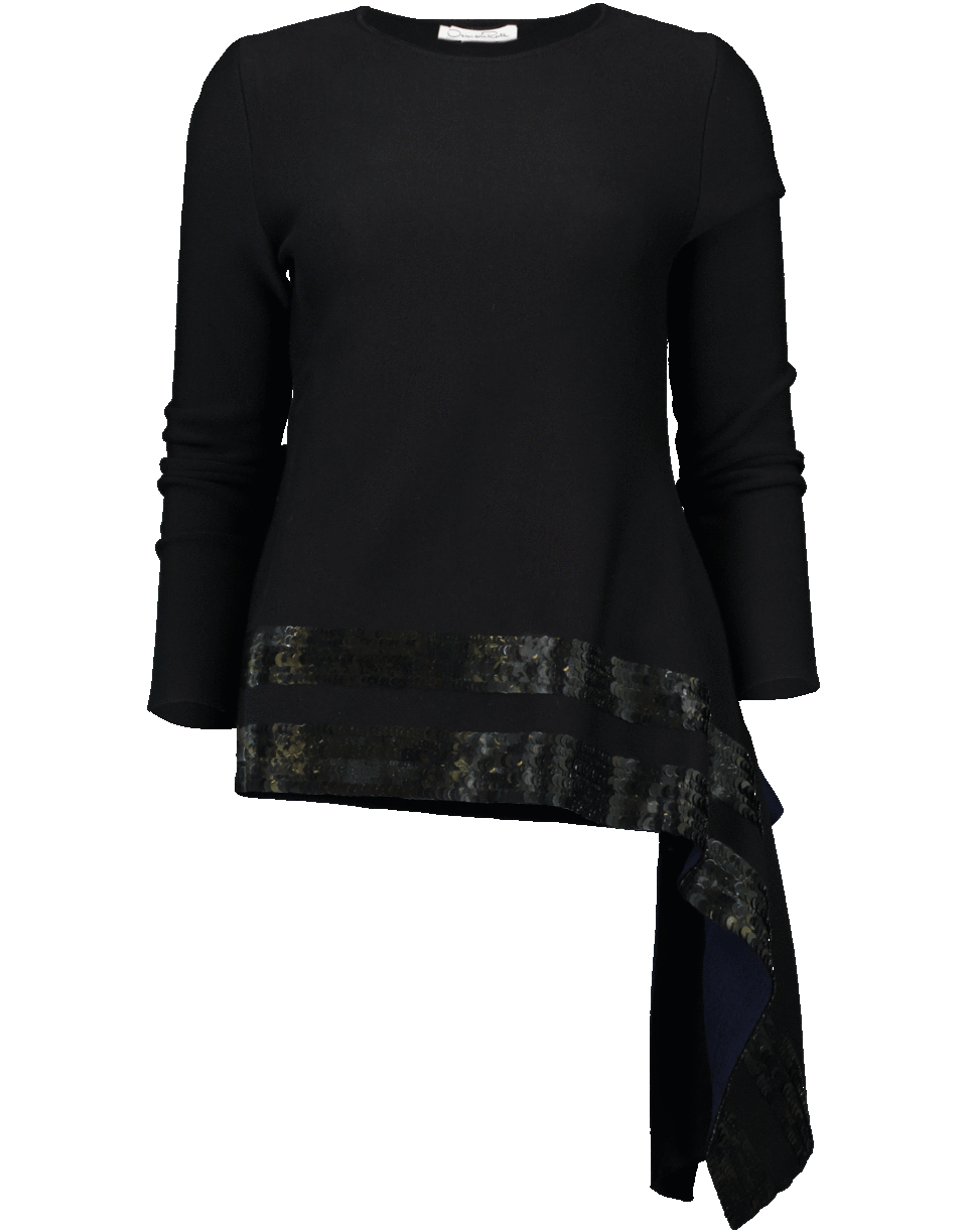 OSCAR DE LA RENTA-Beaded Knit Top-