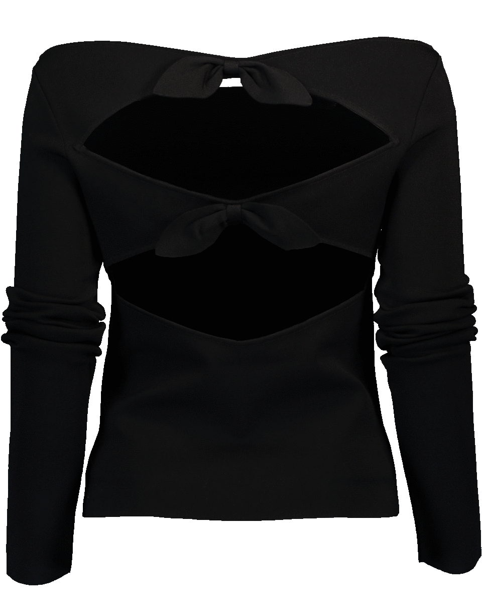OSCAR DE LA RENTA-Open Back Top-BLACK