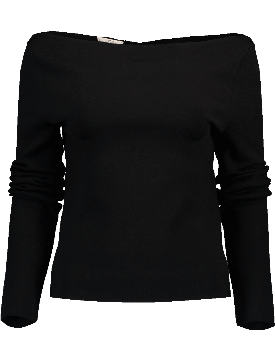 OSCAR DE LA RENTA-Open Back Top-BLACK