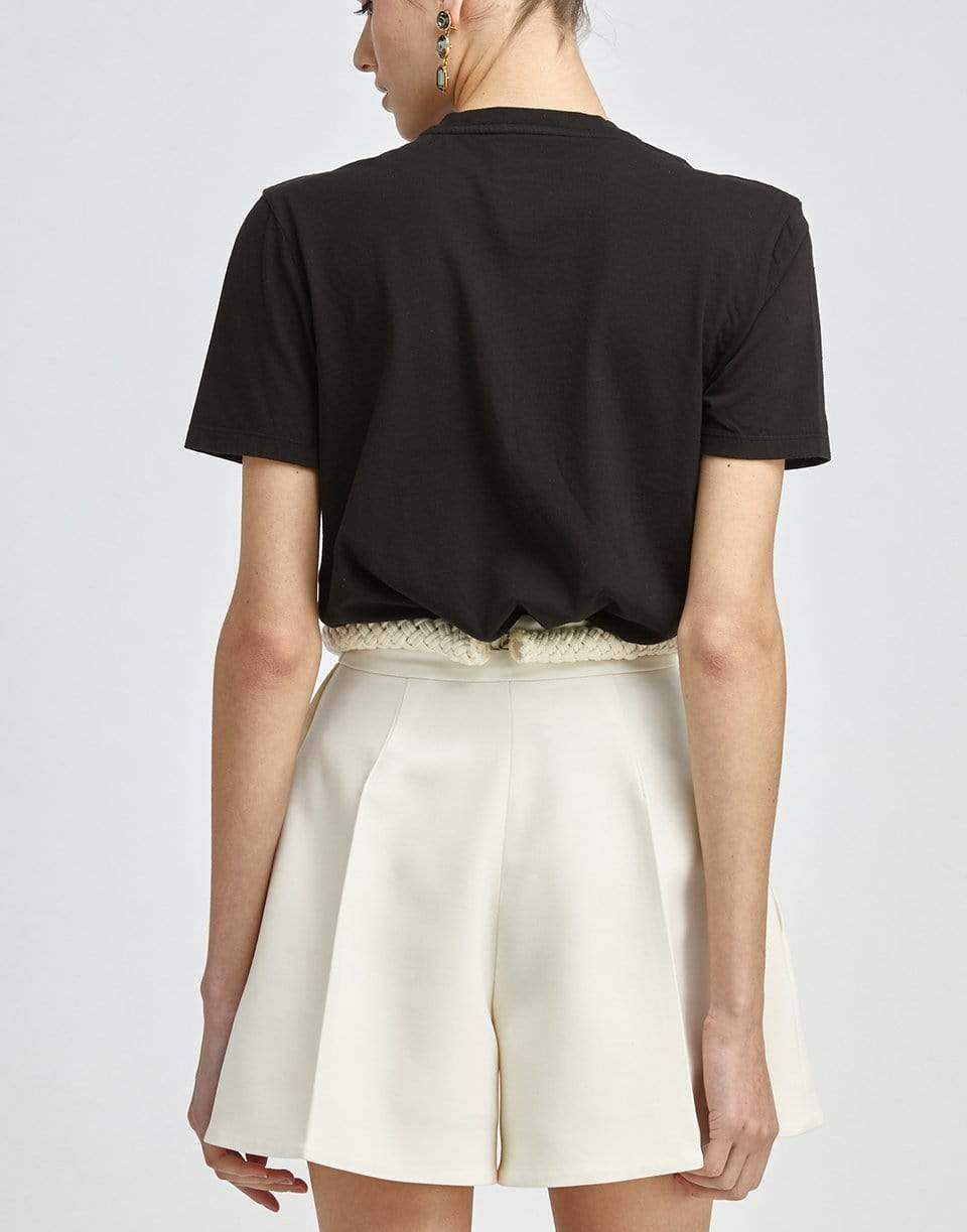 OSCAR DE LA RENTA-Flower Embroidered Tee-