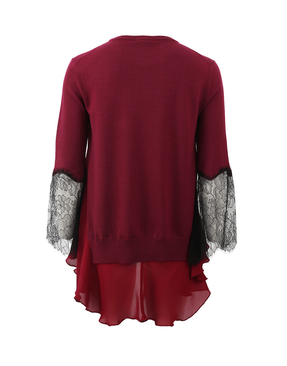 OSCAR DE LA RENTA-Lace Inset Pullover-