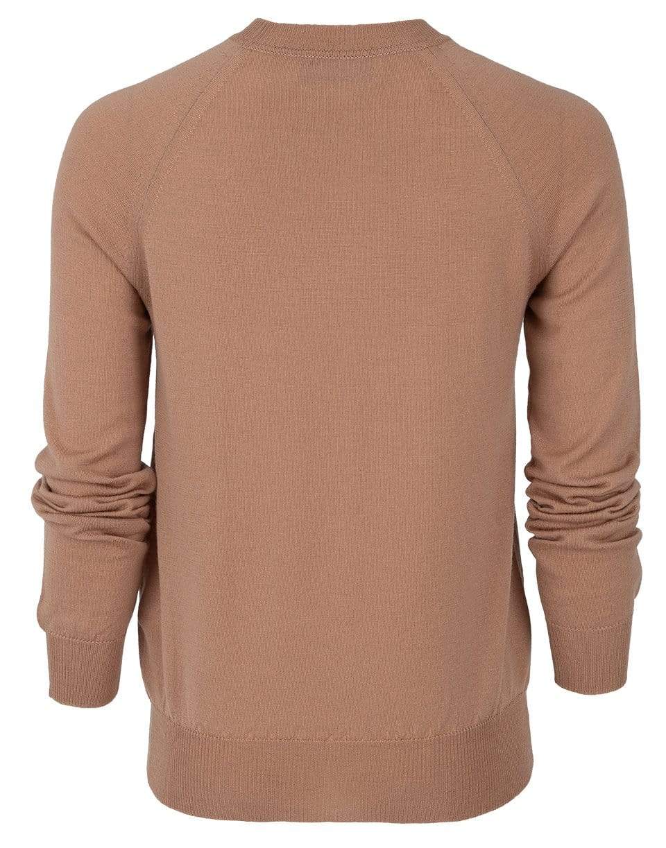 OSCAR DE LA RENTA-Camel Long Sleeve Pullover-