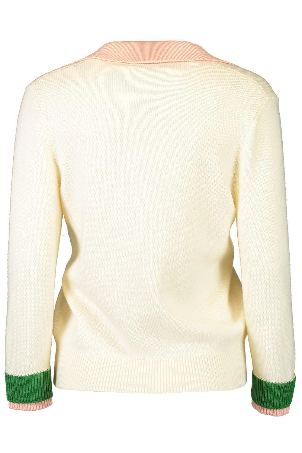 Colorblock Polo Pullover-IVRPKGRN-XS-CLOTHINGTOPKNITS-OSCAR DE LA RENTA