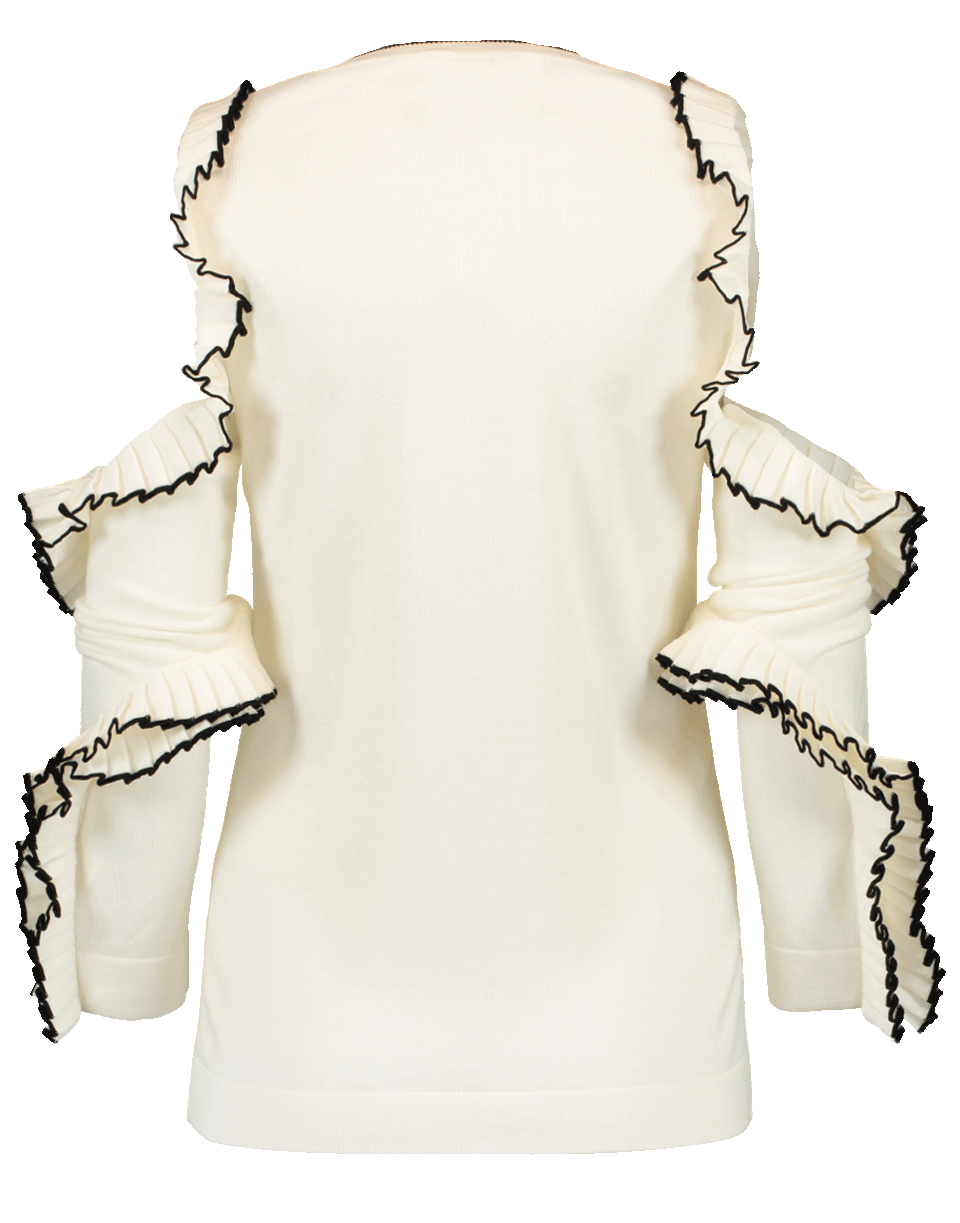 OSCAR DE LA RENTA-Cold Shoulder Knit Top-