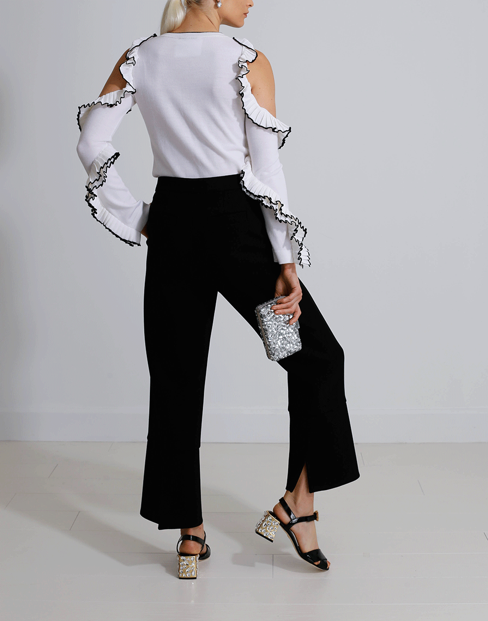 OSCAR DE LA RENTA-Cold Shoulder Knit Top-