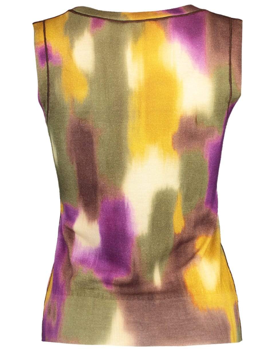 OSCAR DE LA RENTA-Brushstroke Knit Tank-MULTI