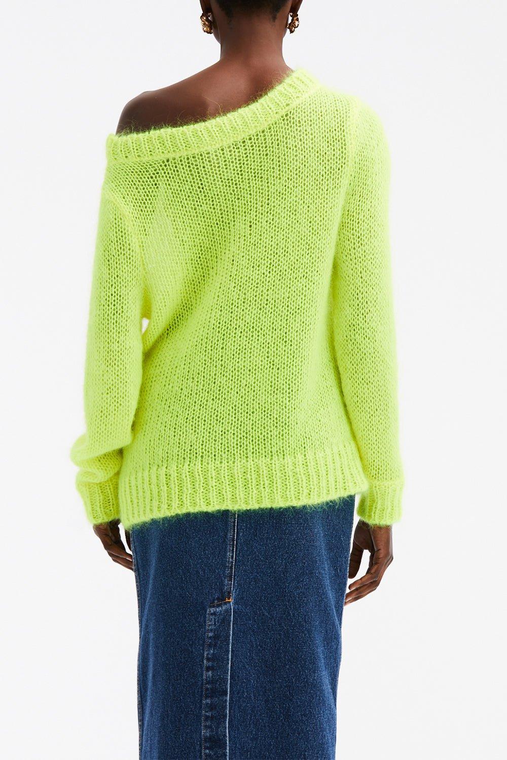 OSCAR DE LA RENTA-Off The Shoulder Poppy Embroidered Pullover-