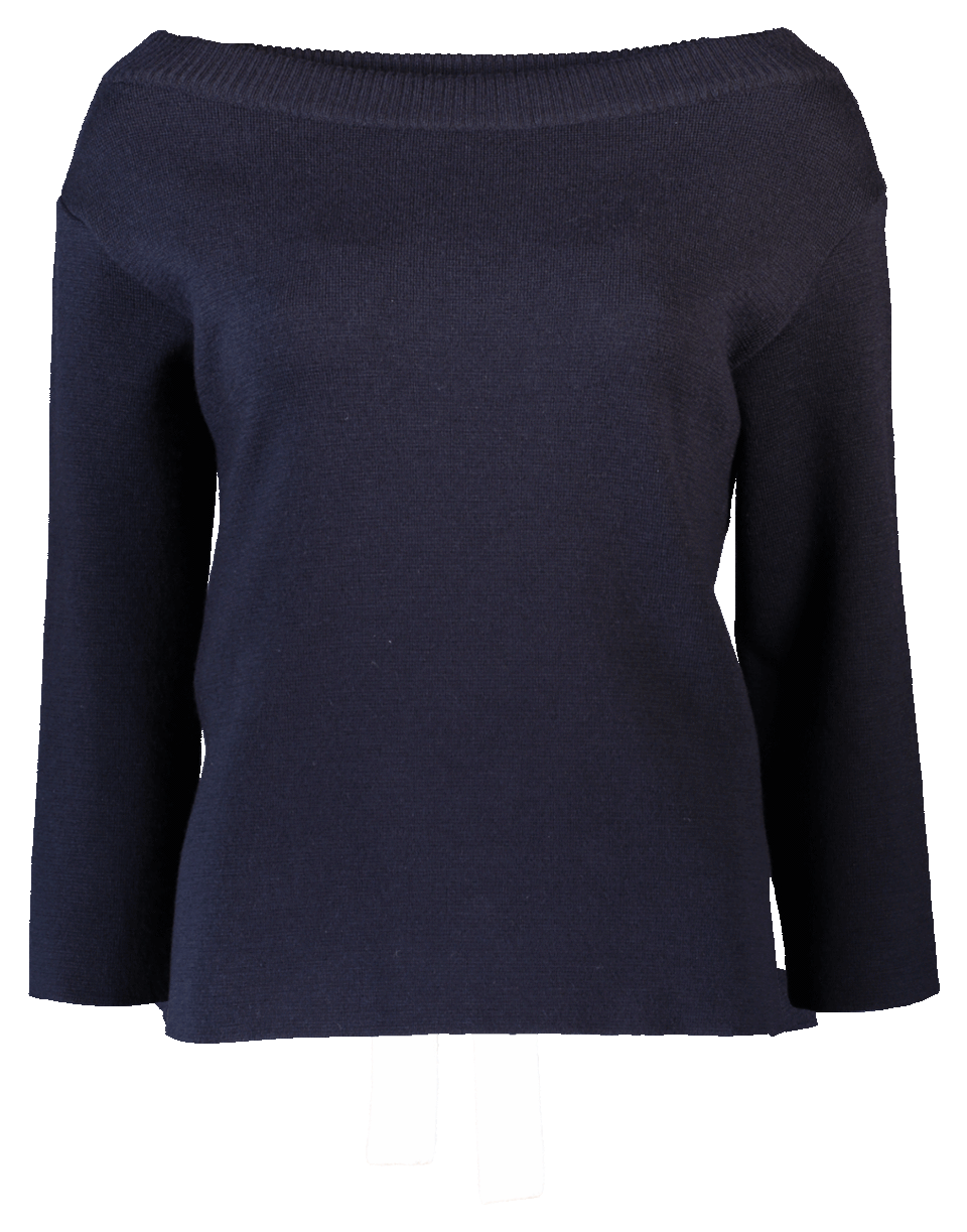 OSCAR DE LA RENTA-Knit Top With Lace Up Back Detail-