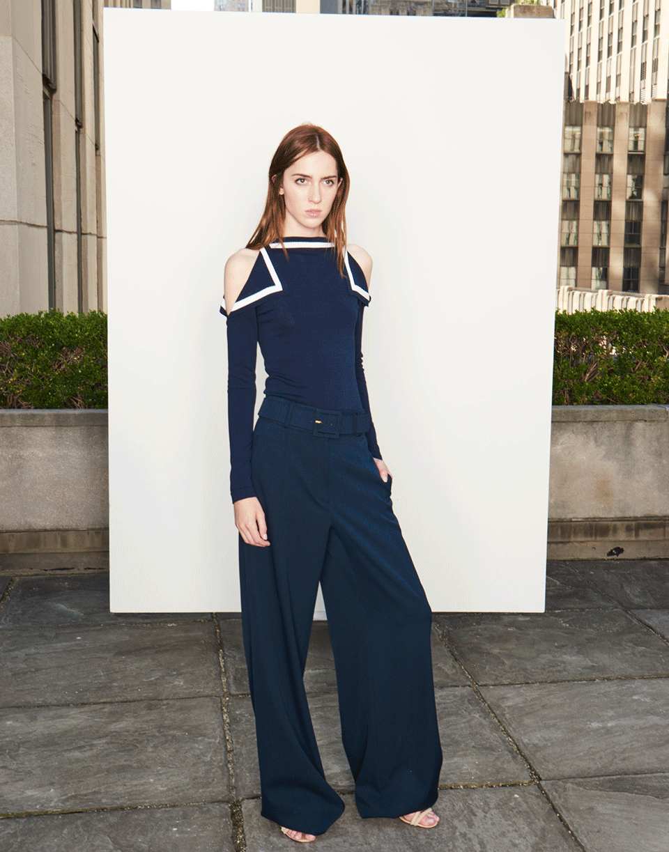 OSCAR DE LA RENTA-Cold Shoulder Top-