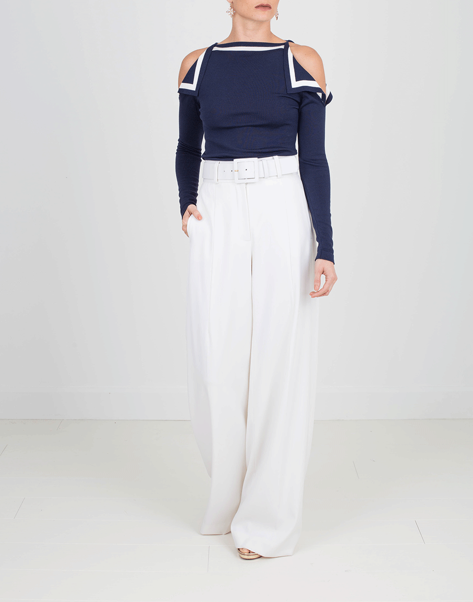 OSCAR DE LA RENTA-Cold Shoulder Top-