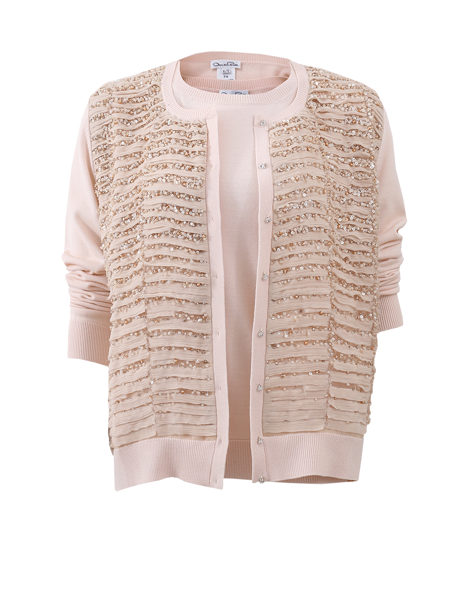 OSCAR DE LA RENTA-Embellished Twin Set-