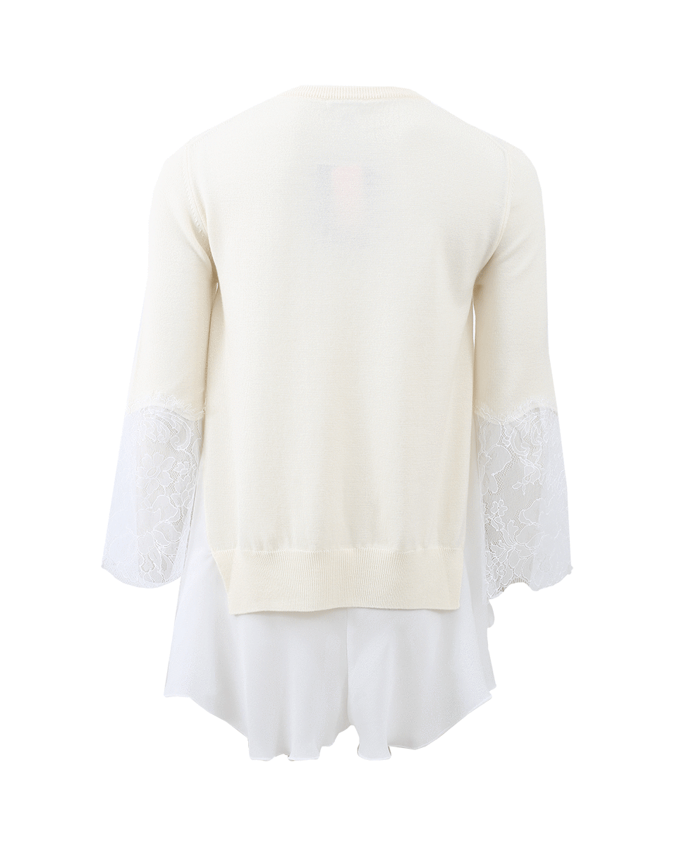 OSCAR DE LA RENTA-Lace Inset Pullover-