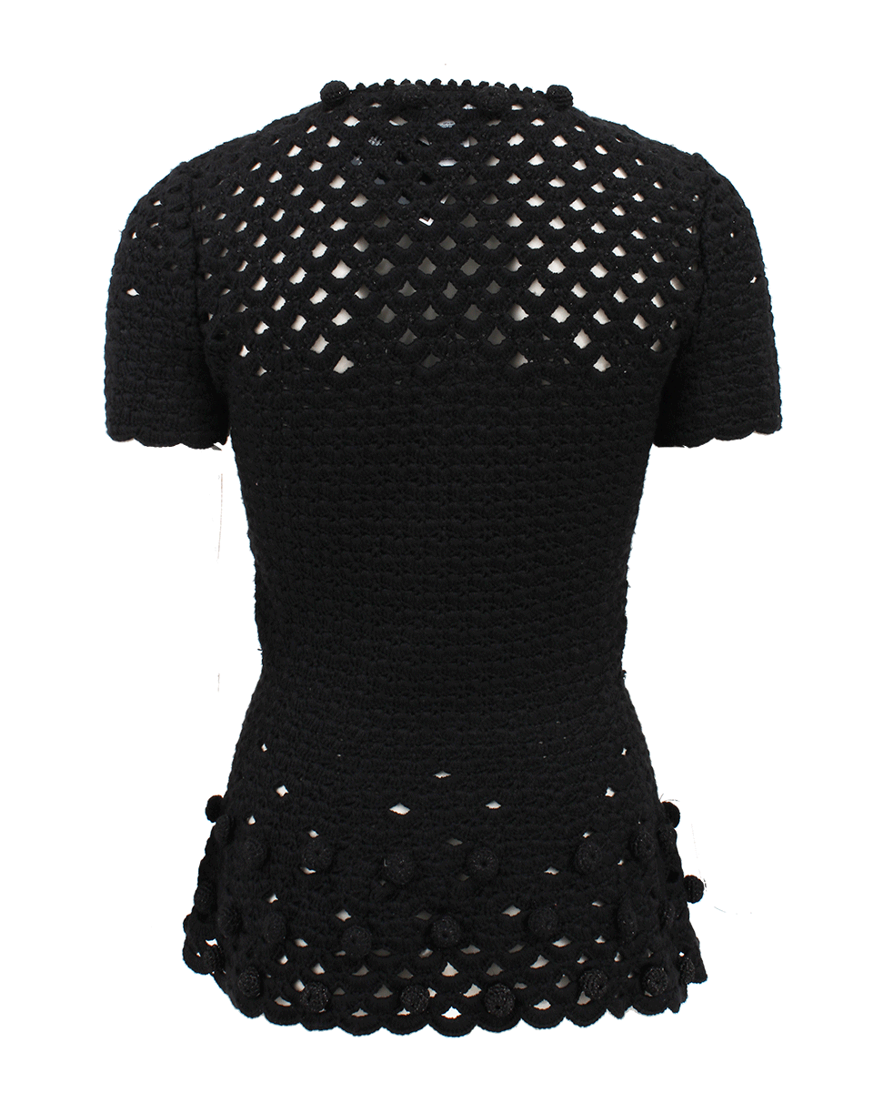 OSCAR DE LA RENTA-Short Sleeve Peplum Top-