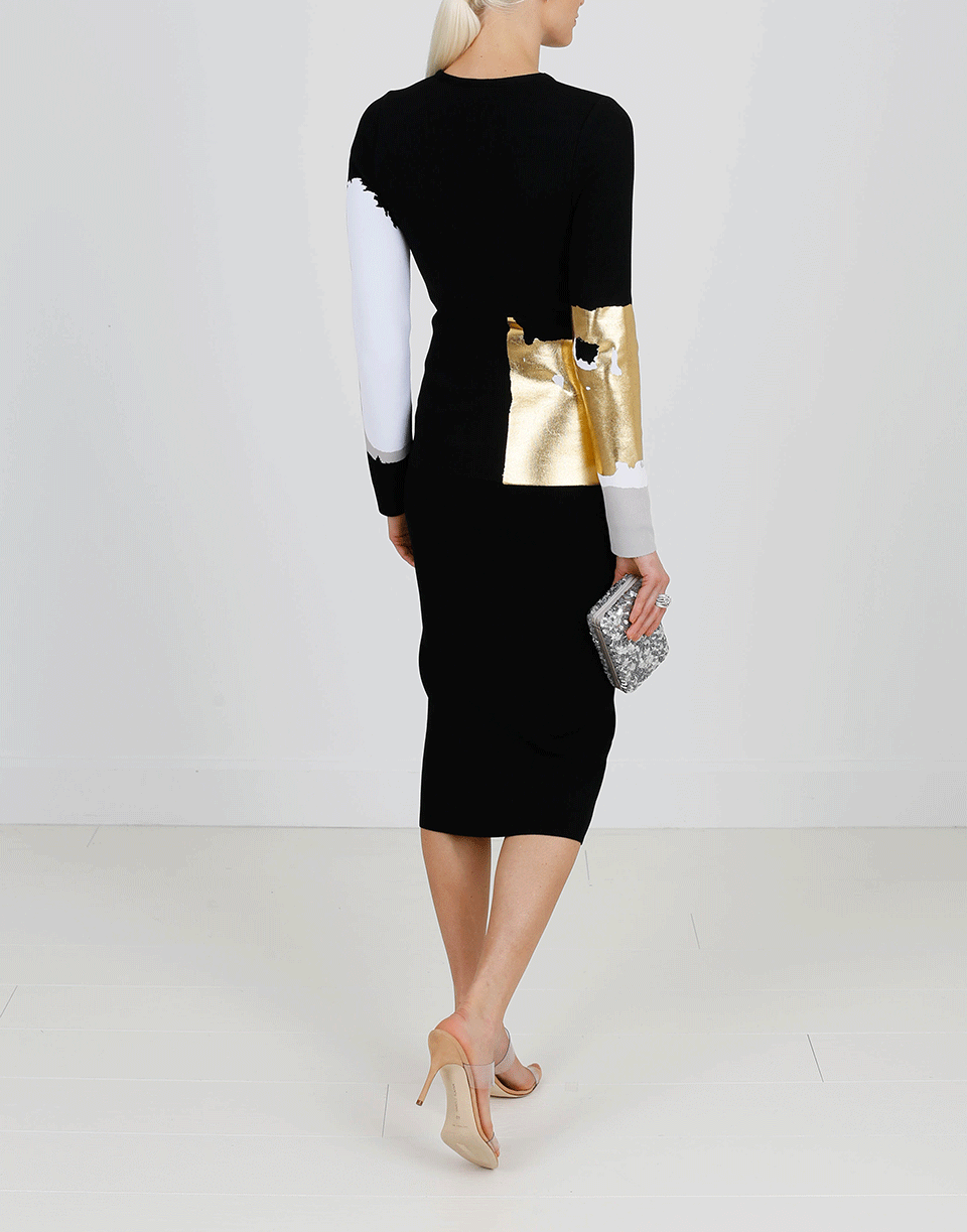 OSCAR DE LA RENTA-Gold Print Pullover-